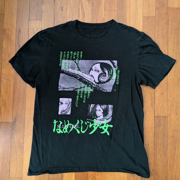 Junji Ito Collection Black Graphic T-Shirt - Picture 2 of 5